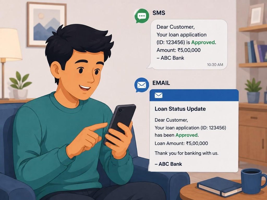 Check Loan Status Through SMS or Email Check Loan Status Through SMS or Email