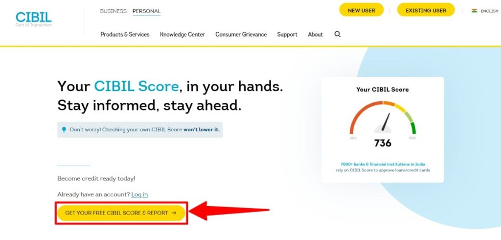 Select the free annual report option Select the free annual report option